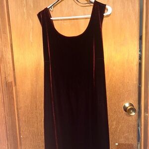 Maroon Velvet Plus Size Dress